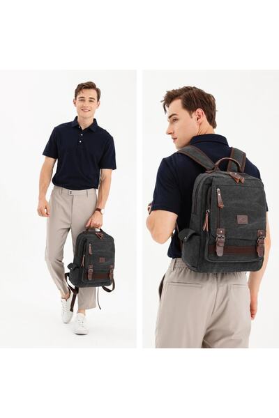 C-active Великий чоловічий рюкзак з канвасу 1303