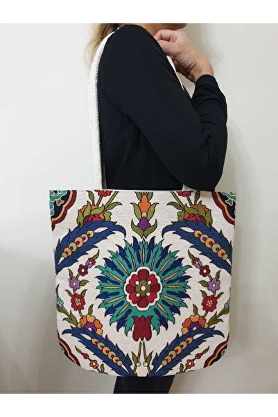 TROYA Dokuma Kumaş Goblen Heybe Çanta Shoulder Bag