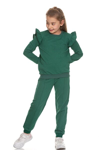 Cici kız Baby Junior Girl's Seasonal Top and Bottom Set with Frilly Sleeves