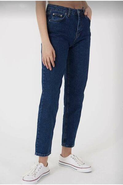 DRC trend Mom Jean Dark Navy Blue Lycra Ψηλόμεση Τζιν Boyfriend