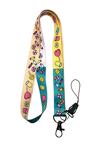 StormiStoretr Şeker Lolipop Desenli Boyun Ipi Telefon Askısı