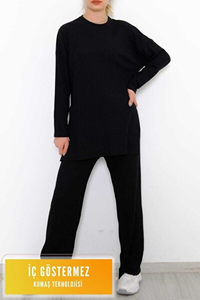 VELİZADE Set de 2 piese, de jos și de sus, cu fantă laterală cu nervuri, cu m...