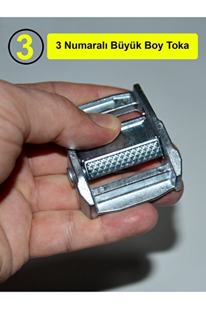YOLDAŞ TAKMATİK Yoldaş Metal Gergi Tokası 4 Adet Mandallı Spanzet 3 Numara Büyük Boy 4 Adet