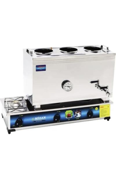 Mizan Çay Semaveri Çay Kazanı 40lt Doğalgazlı 3 Hazneli Tek Ocaklı (DEMLİK DAHİL DEĞİLDİR)