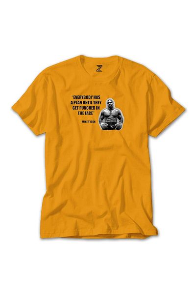 Z zepplin Κίτρινο T-shirt Mike Tyson Fighter Quote
