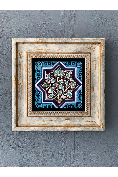 Oscar Stone Decor Διακόσμηση τοίχου με πλαίσιο από πέτρα 20 x 20 cm Μοτίβο πλακιδίων
