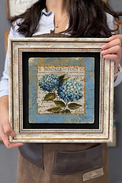 Oscar Stone Decor Çerçeveli Tablo Taş Duvar Dekoru 30 X 30 Cm Eskitme Tablo