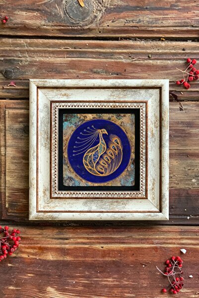 Oscar Stone Decor Çerçeveli Taş Duvar Dekoru 20x20 cm