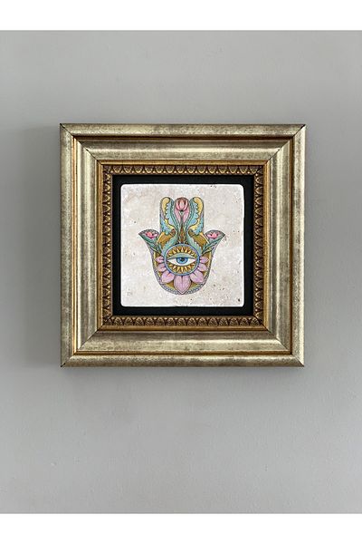 Oscar Stone Decor Πλαίσιο Πέτρινος Πίνακας Τοίχου 20 x 20 cm FATMA ANA ELİ