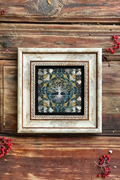 Oscar Stone Decor Çerçeveli Taş Tablo 20x20 Cm-wall Decor
