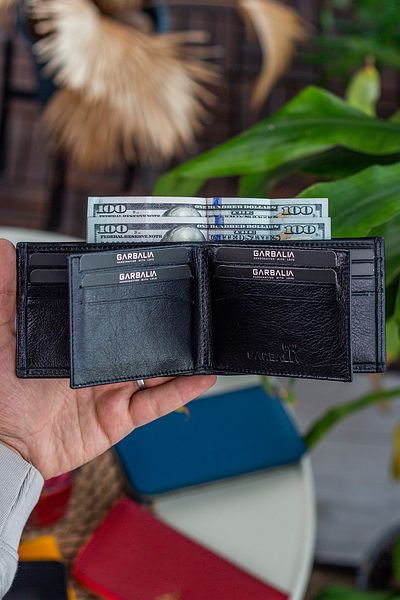 Garbalia Arsenal Genuine Leather - Black RFID Blocking Men's Horizontal Wallet