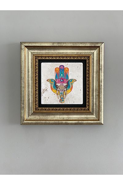 Oscar Stone Decor Πλαίσιο Πέτρινο Διακόσμηση Τοίχου 20 x 20 cm Fatma Ana Eli