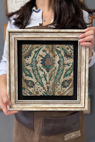 Oscar Stone Decor Çerçeveli Tablo Taş Duvar Dekoru 30 X 30 Cm Eskitme Kapı Tablo