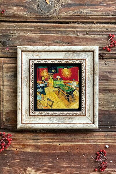 Oscar Stone Decor Çerçeveli Taş Tablo 20x20 Cm Wall Decor Van Gogh Eserleri