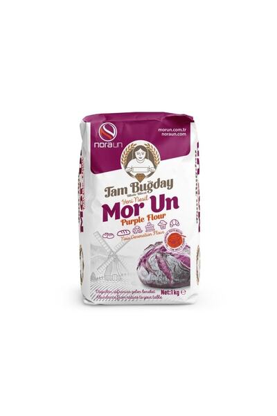 NORA UN Tam Buğday Mor Un 1 Kg (VEGAN)
