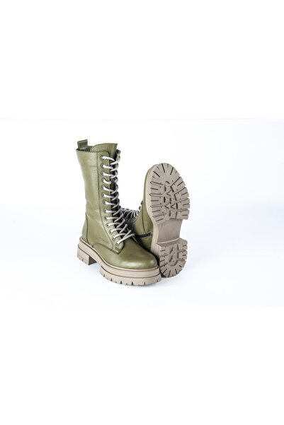 VENZA Hakiki Deri Yeşil Postal