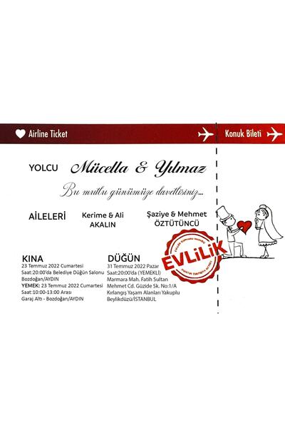 Belinay Düğün Davetiyesi 110 07 (500 ADET)