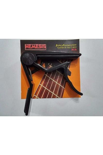 Nemesis Art Professional Black Color Thread And Guitar Clamp-black Capo