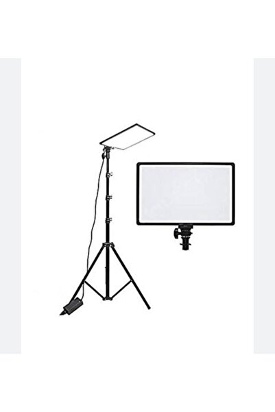 SMAYLİNG Kare Soft Işık Profosyonel Led Panel Makeup Fotoğraf Video Çekim Işığı Güçlendirilmiş Tripod 2.10 Cm