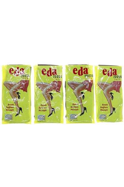 Eda 6 قطع من 20 جوارب طويلة رفيعة باللون الأصفر