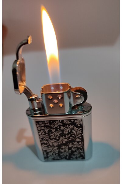 ASYA GIFTS Yılbaşı Hediyesi Metal Yaprak Desenli Çakmak ( Gazlı )