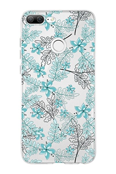 PrintiFy Huawei Honor 9 Lite Uyumlu Kapak Floral Su Yeşili Tasarımlı Şeffaf S...