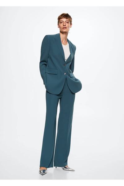 MANGO Woman Jachetă Blazer - Design cu nasturi