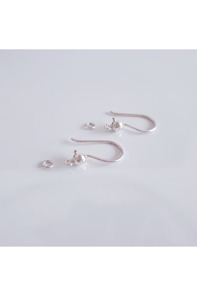 MAGRİB 925 Ayar Gümüş Topuzlu Babaanne Model Çengelli Küpe Aparatı Ve Iki Ade...