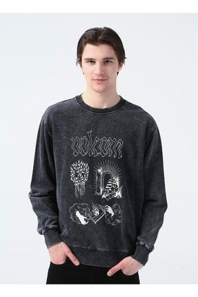 Volcom Kapu on Yaka Siyah Erkek Sweatsh rt Fa Vaderetro Crew Blk Sweats Fiyat Yorumlar Trendyol