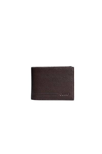 GUARD Men's Wallet - Brown Genuine Leather, Coin Purse, Horizontal with Pyroid, Model 751