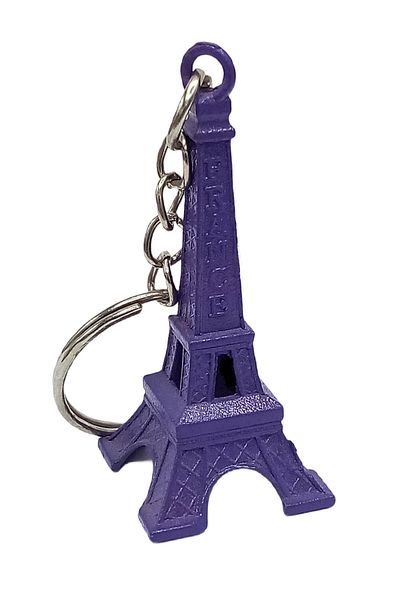 Dünyadan Hediyeler Paris Eiffel Tower 3d Metal Keychain Purple