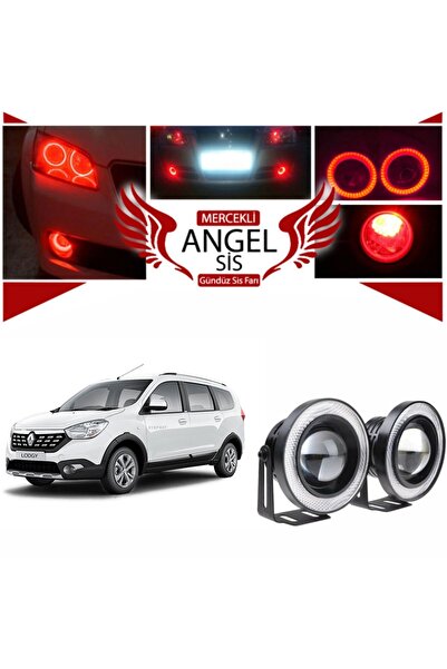 STS Oto Aksesuar Dacia Lodgy Uyumlu, Universal Mercekli Led Angel Sis Farı, 7...