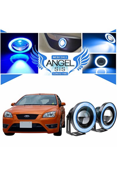 STS Oto Aksesuar Ford Focus 2 Uyumlu, Universal Mercekli Led Angel Sis Farı, ...