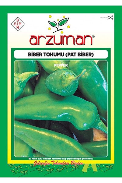 Arzuman Pat Biber Yeşil Yağlık Biber Tohumu (10 GR)