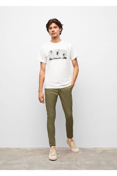 Mango Teen Βαμβακερό παντελόνι Chino