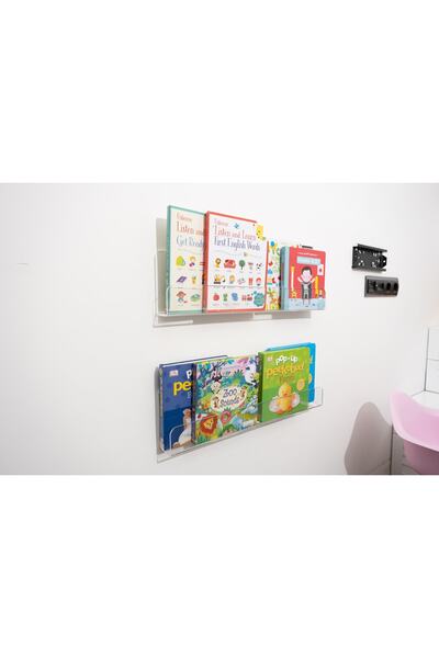 Sogo Şeffaf Akrilik Pleksi Raf Kitaplık 45 Cm 5 Mm