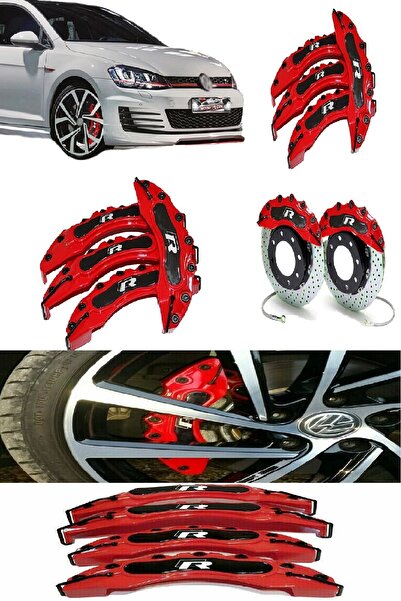 X POWER TUNİNG Vw Golf 7 Kırmızı 4-lü R Kaliper Kapagı