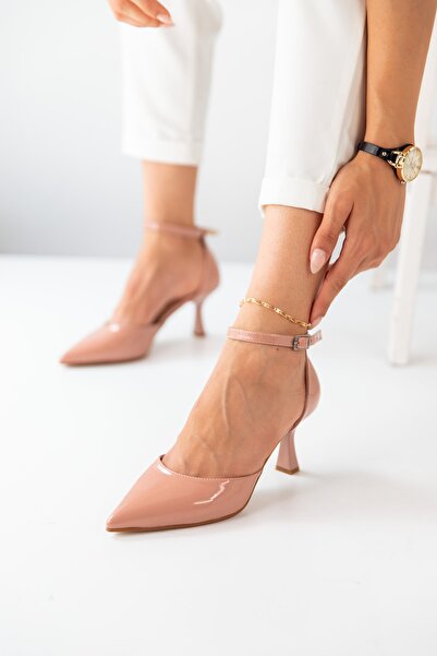 Lİmar Shoes Limar Somo Rugan 7cm Bilekten Bağlamalı Stiletto Sivri Burun Kadın Topuklu Ayakkabı