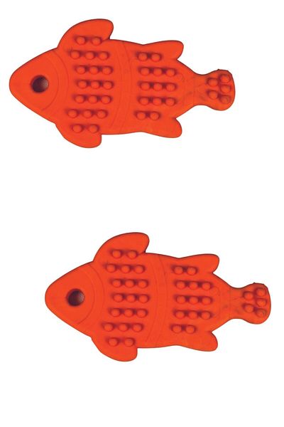 Buffer ® 2Pcs Fat Fish Shaped Serrated Teething Chew Toy For Pets