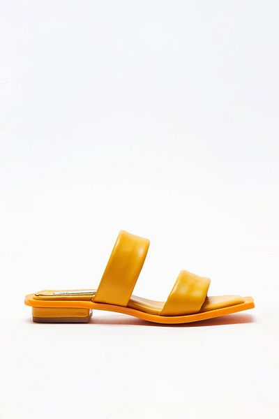 Louis Cardy Sonido Yellow Genuine Leather Women's Slippers