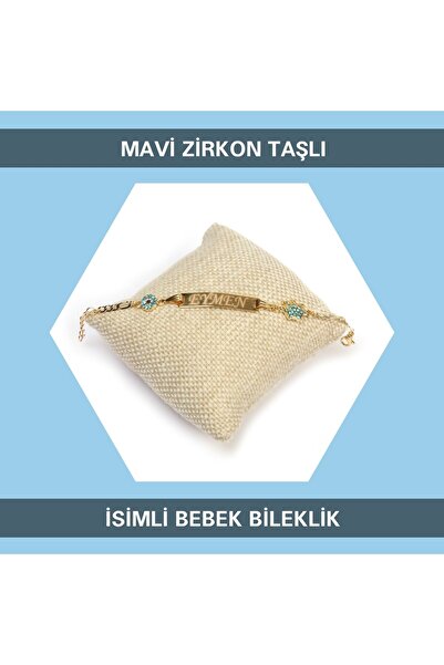 Sahi Aksesuar سوار طفل رضيع بحجر الزركون الأزرق 14 سم