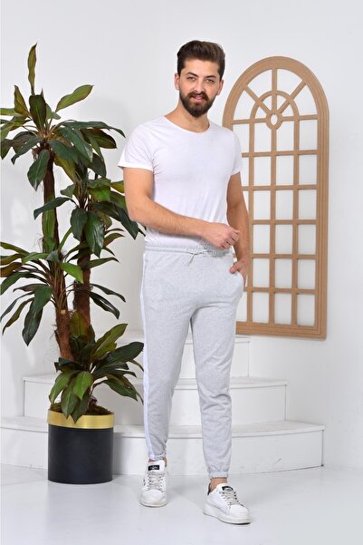 pandy Şeritli Unisex Paçası Lastikli Fermuarlı Eşofman Altı