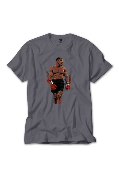 Z zepplin Γκρι μπλουζάκι Mike Tyson Fire Boxing Gloves