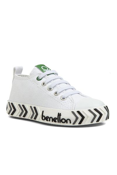 Benetton ® |   Bn-30640 - 3394 Alb Negru - Pantofi sport pentru copii