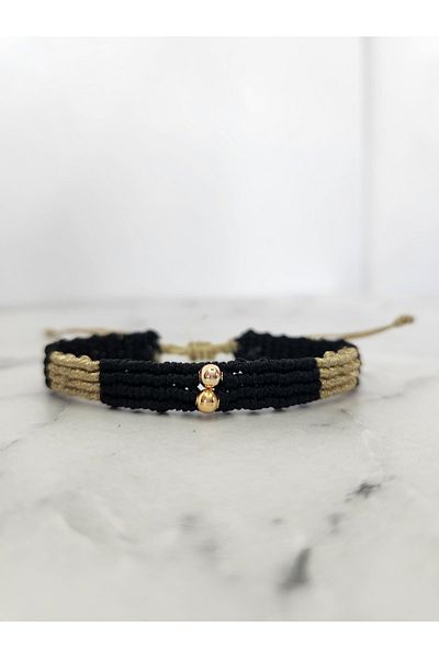 Eva Takı Double Knot Cord Model Friend Rope Knitted Macrame Handmade Woven Bracelet