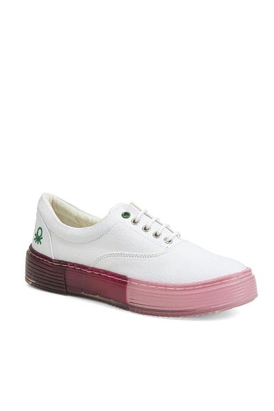Benetton ® |   Bn-30696-3114 Alb Roz - Pantofi sport de damă