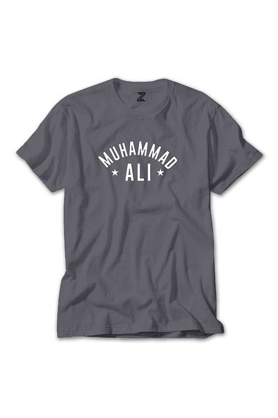 Z zepplin Tricou gri cu text Muhammad Ali