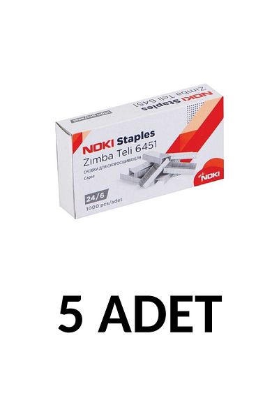 Noki 5 Pieces of Staples No:24/6 (cu) 1000 Liters