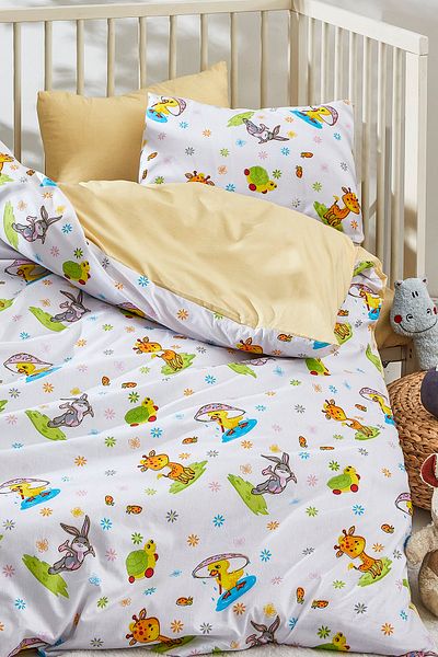 BONJARDİNHOME Rabbit Pattern Digital Print Baby Bedding Set