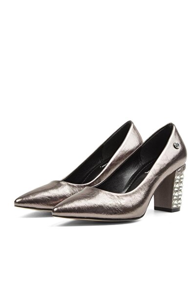 Pierre Cardin ® | Pc-51201 - 3478 Platin Kırısık - Kadın Topuklu Ayakkabı